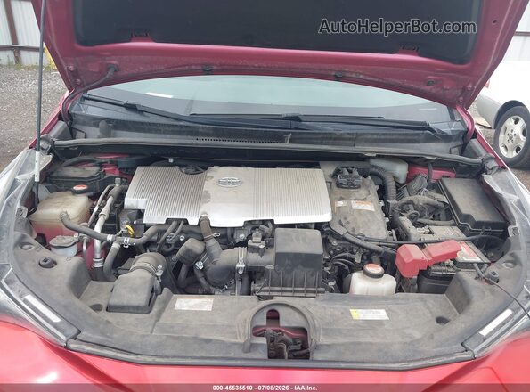 JTDKARFUXG3512748 2016 TOYOTA PRIUS Red Вид ззаду
