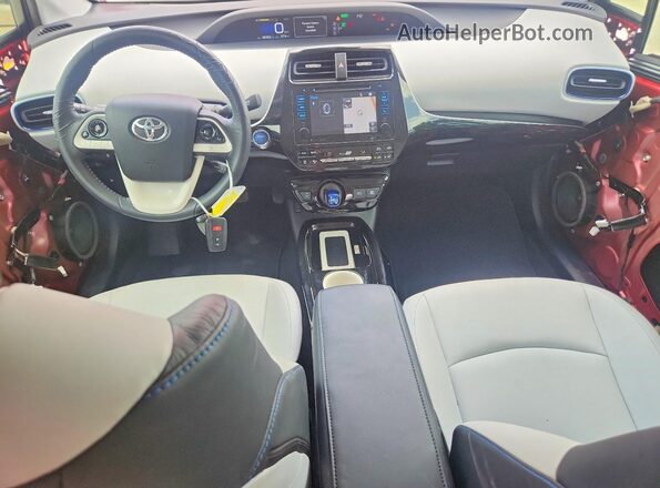 JTDKARFUXG3521675 2016 TOYOTA PRIUS Red Dashboard view