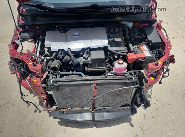 JTDKARFUXG3521675 2016 TOYOTA PRIUS Red Rear interior view