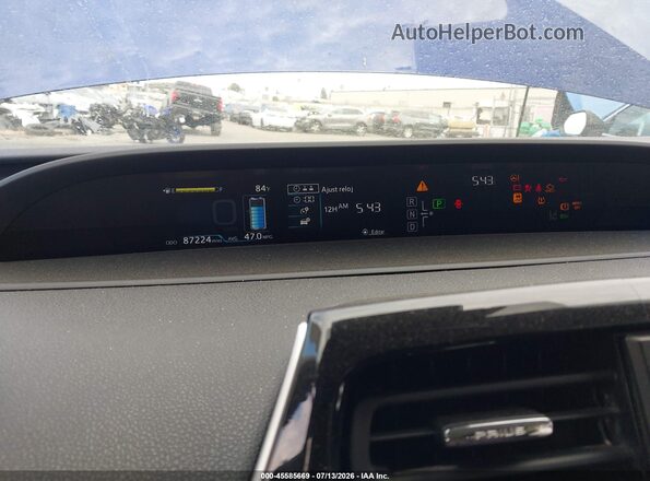 JTDKARFUXH3053206 2017 TOYOTA PRIUS Blue Հետևի նստատեղերի տեսք