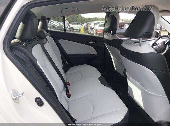 JTDKARFUXH3054212 2017 TOYOTA PRIUS White VIN კოდის სტიკერის ხედი