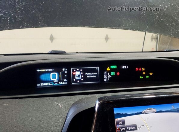 JTDKARFUXJ3546194 2018 TOYOTA PRIUS Black Սարքավորումների վահանակի տեսք
