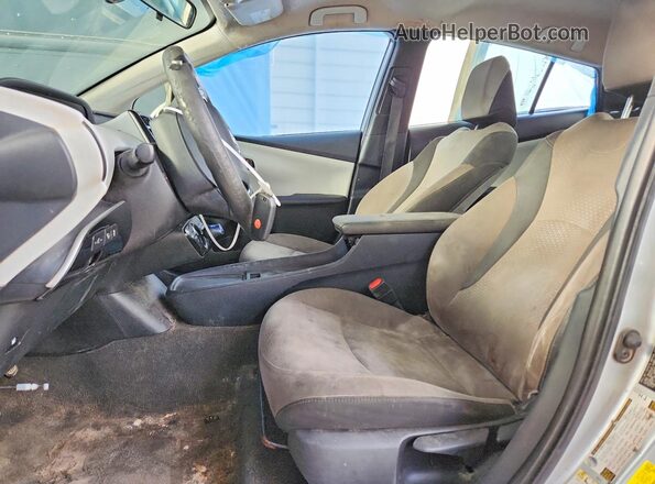 JTDKARFUXK3077447 2019 TOYOTA PRIUS Silver წინა სალონის ხედი