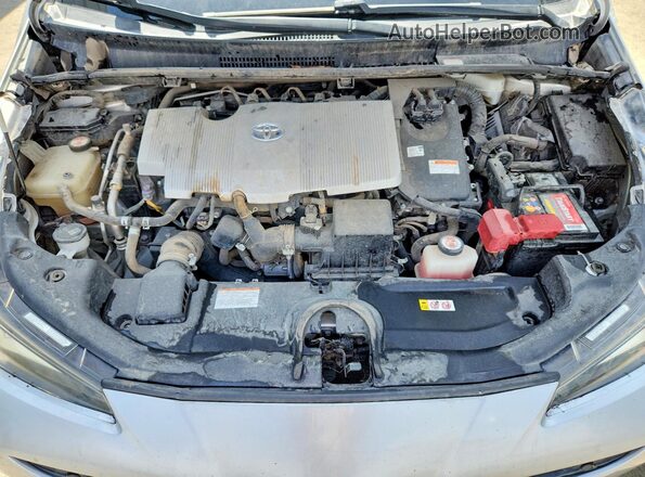 JTDKARFUXK3077447 2019 TOYOTA PRIUS Silver უკანა სალონის ხედი