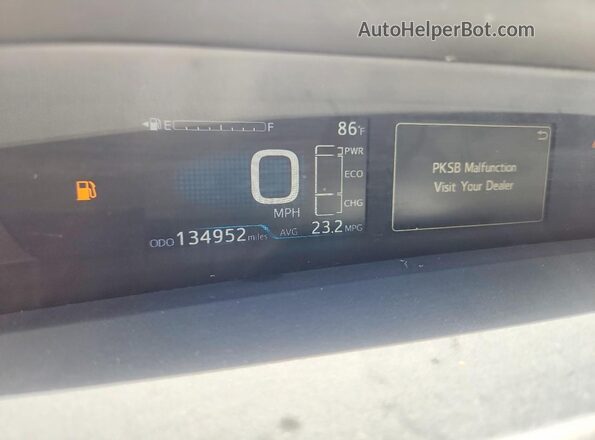 JTDKARFUXK3077447 2019 TOYOTA PRIUS Silver ხელსაწყოთა პანელის ხედი