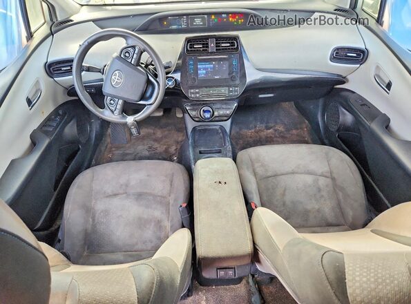 JTDKARFUXK3077447 2019 TOYOTA PRIUS Silver წინა პანელის ხედი