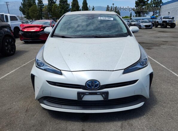 JTDKARFUXK3080185 2019 TOYOTA PRIUS White Widok z przodu