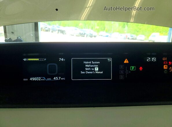 JTDKARFUXK3096404 2019 TOYOTA PRIUS White Вид щитка приладів