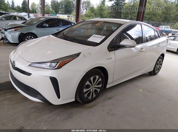 JTDKARFUXL3119679 2020 TOYOTA PRIUS White Առջևի ձախ երեք քառորդ տեսարան