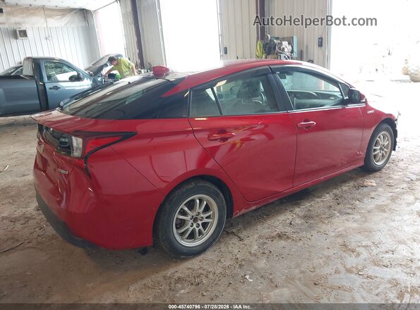 JTDKARFUXL3124218 2020 TOYOTA PRIUS Red Задня права чверть