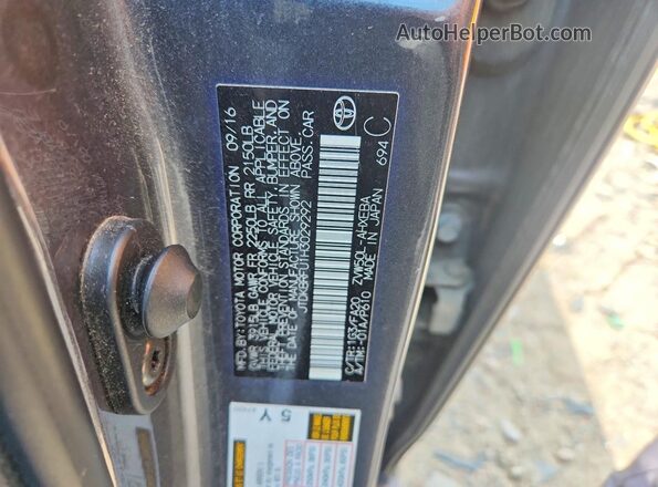 JTDKBRFU1H3029292 2017 TOYOTA PRIUS Угольный Вид подкапотного пространства
