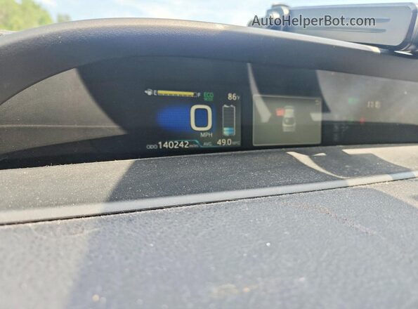 JTDKBRFU1H3029292 2017 TOYOTA PRIUS Угольный Вид щитка приборов