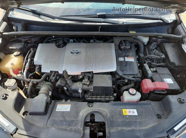 JTDKBRFU1H3029292 2017 TOYOTA PRIUS Угольный Вид задней части салона