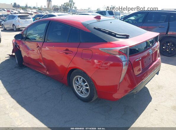 JTDKBRFU5H3545736 2017 TOYOTA PRIUS Red Tył lewy