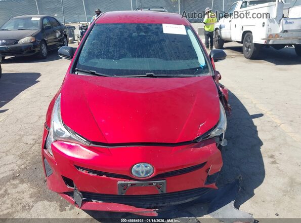 JTDKBRFU5H3545736 2017 TOYOTA PRIUS Red Widok deski rozdzielczej