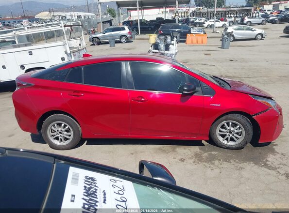 JTDKBRFU5H3545736 2017 TOYOTA PRIUS Red Widok zestawu wskaźników