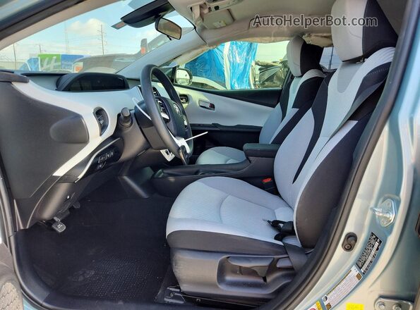JTDKBRFUXH3574486 2017 TOYOTA PRIUS Blue Front interior view