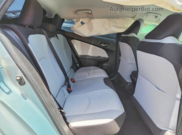 JTDKBRFUXH3574486 2017 TOYOTA PRIUS Blue Rear seats view