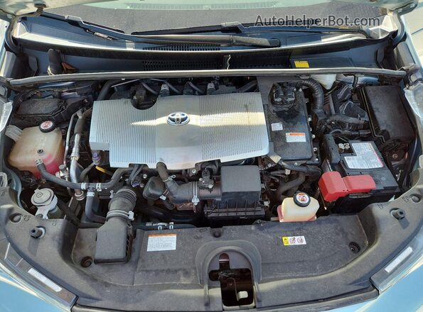 JTDKBRFUXH3574486 2017 TOYOTA PRIUS Blue Rear interior view