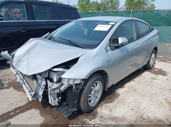 JTDL9MFU1M3025143 2021 TOYOTA PRIUS Silver Առջևի ձախ երեք քառորդ տեսարան