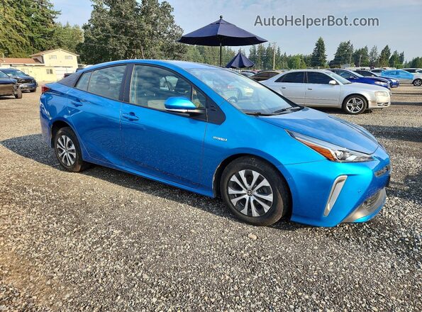 JTDL9MFU3M3025371 2021 TOYOTA PRIUS Blue Передня права чверть