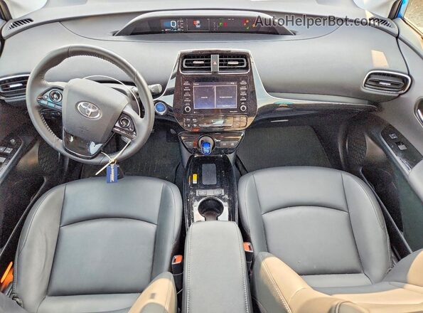 JTDL9MFU3M3025371 2021 TOYOTA PRIUS Blue Вид панелі приладів