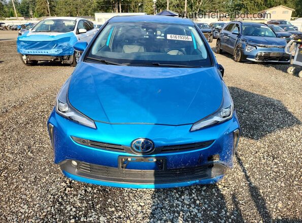 JTDL9MFU3M3025371 2021 TOYOTA PRIUS Blue Вид спереду