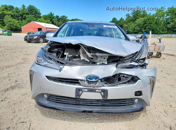 JTDL9MFU7M3027804 2021 TOYOTA PRIUS Серебряный Вид спереди