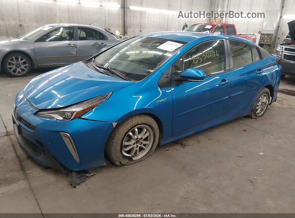 JTDL9MFU7N3031420 2022 TOYOTA PRIUS Blue წინა მარცხენა ხედი სამი მეოთხედიდან