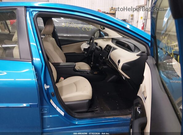 JTDL9MFU7N3031420 2022 TOYOTA PRIUS Blue წინა სალონის ხედი