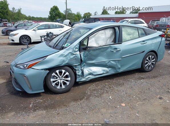 JTDL9MFUXM3024511 2021 TOYOTA PRIUS Teal Вид спереду