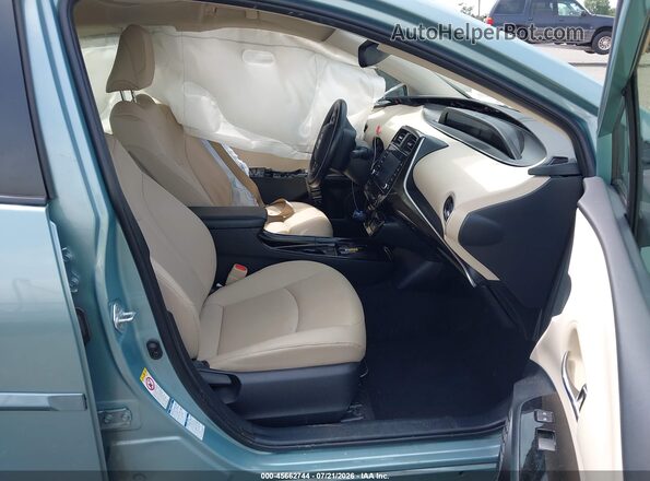JTDL9MFUXM3024511 2021 TOYOTA PRIUS Teal Вид салону спереду