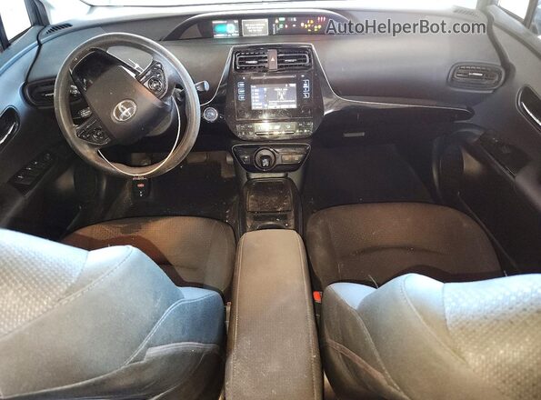 JTDL9RFU1K3002147 2019 TOYOTA PRIUS Gray Vista del salpicadero