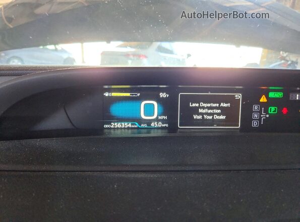 JTDL9RFU1K3002147 2019 TOYOTA PRIUS Gray Vista del cuadro de instrumentos