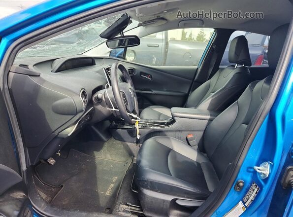 JTDL9RFU1K3007784 2019 TOYOTA PRIUS Blue Вид салону спереду