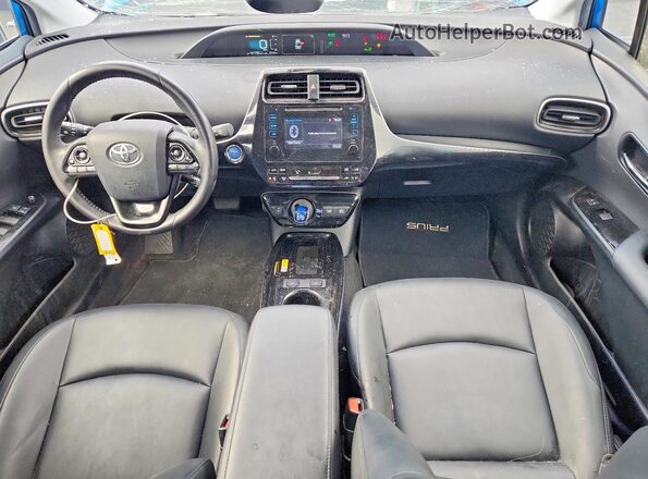 JTDL9RFU1K3007784 2019 TOYOTA PRIUS Blue Вид панелі приладів