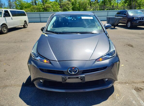 JTDL9RFU1L3016390 2020 TOYOTA PRIUS Gray წინა ხედი