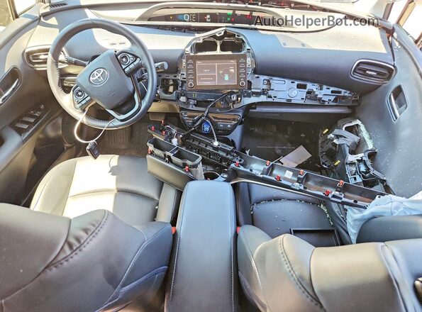 JTDL9RFU1L3016390 2020 TOYOTA PRIUS Gray წინა პანელის ხედი