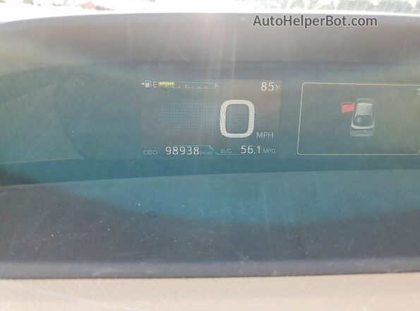 JTDL9RFU1L3021587 2020 TOYOTA PRIUS White Instrument cluster view