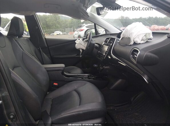JTDL9RFU1L3022142 2020 TOYOTA PRIUS Gray Widok wnętrza z przodu