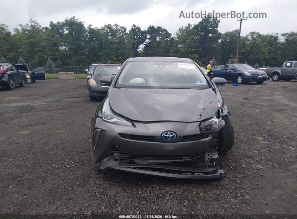 JTDL9RFU1L3022142 2020 TOYOTA PRIUS Gray Widok zestawu wskaźników