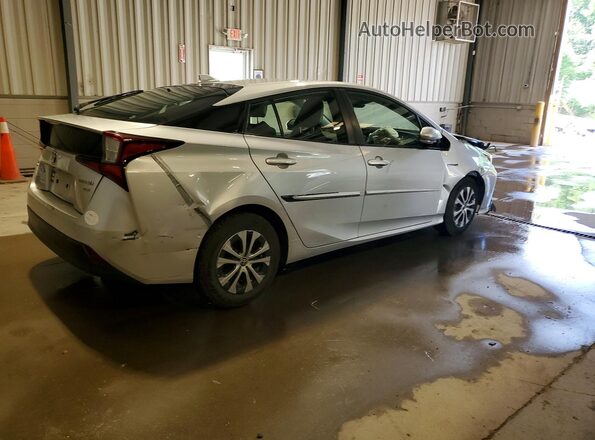 JTDL9RFU3K3006863 2019 TOYOTA PRIUS Silver Trasero derecho
