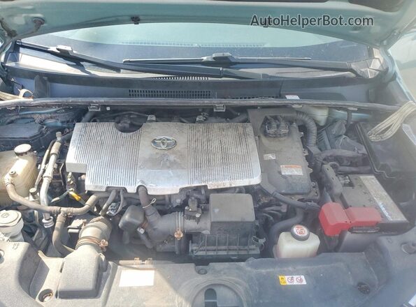 JTDL9RFU3K3010413 2019 TOYOTA PRIUS Teal უკანა სალონის ხედი