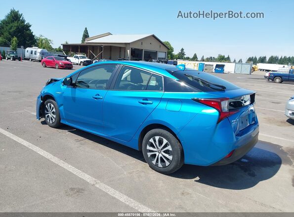 JTDL9RFU3K3013070 2019 TOYOTA PRIUS Blue Հետևի ձախ