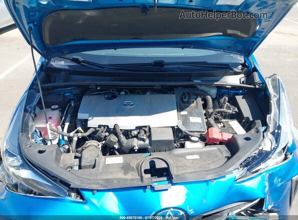 JTDL9RFU3K3013070 2019 TOYOTA PRIUS Blue Հետևի տեսք