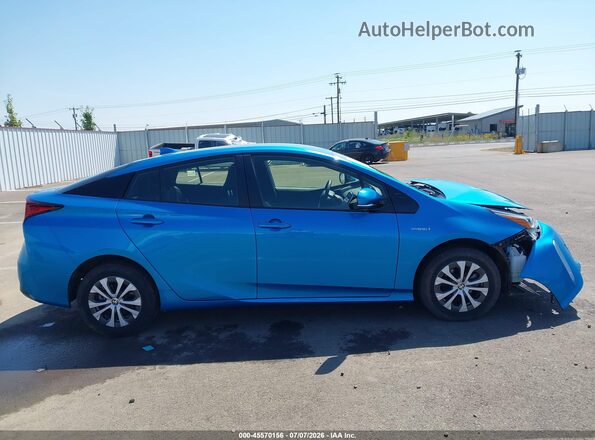 JTDL9RFU3K3013070 2019 TOYOTA PRIUS Blue Սալոնի հետևի տեսք