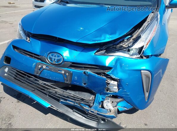 JTDL9RFU3K3013070 2019 TOYOTA PRIUS Blue Դիմացի տեսք