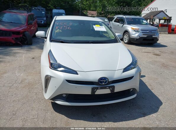 JTDL9RFU4K3006418 2019 TOYOTA PRIUS White Widok zestawu wskaźników
