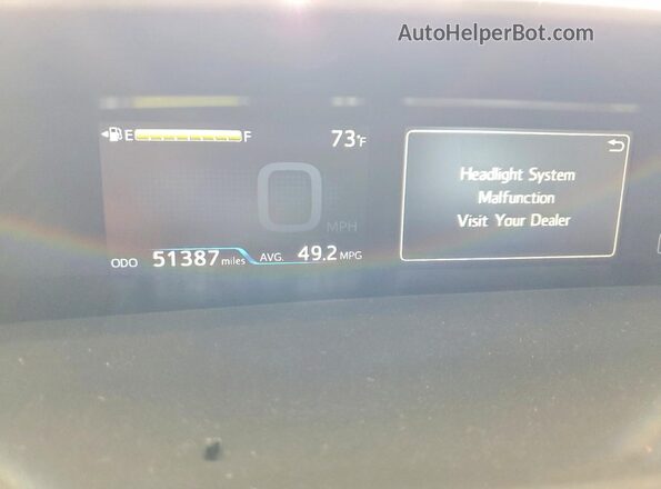 JTDL9RFU5K3005083 2019 TOYOTA PRIUS Silver Widok zestawu wskaźników