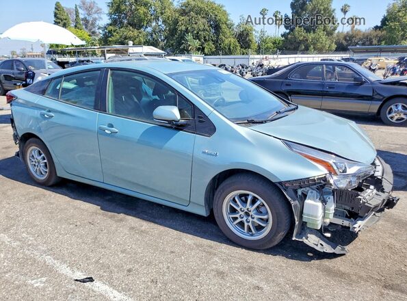 JTDL9RFU5L3019387 2020 TOYOTA PRIUS Бирюзовый Передняя правая четверть